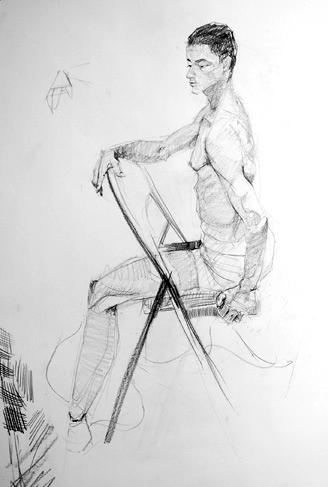 ArtStation - Figure Drawing Practice_Female Sitting pose