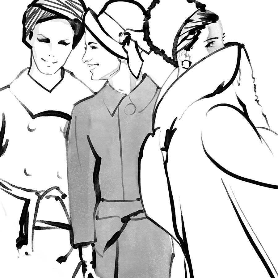 Inktober ink Fashion Illustrations 2017 day 14