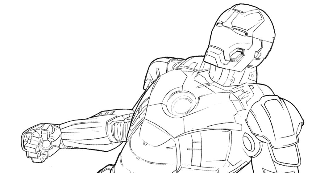 Colouring in Iron Man - Matt Richards Illustration