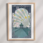 print of clevedon pier by illustrator matt richards